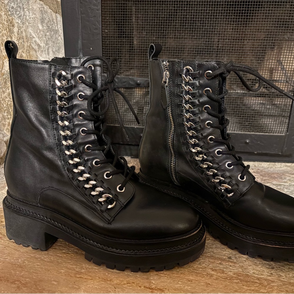 Rebecca Minkoff Black Combat Boots